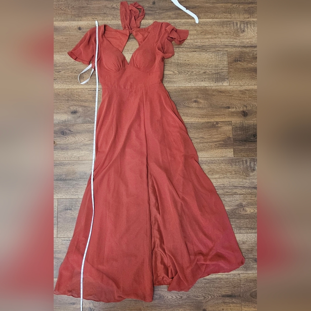 Azazie Rust Red Dress